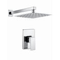 thumbnail image 1 of Kit Regadera Cuadrada Lluvia Acero Inoxidable 304 Cromado 20x20cm Brazo Pared 40cm Monomando Empotrado Maxims Baño Spa, 1 of 3