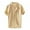 Khaki, variant on Mens Shirts Summer Men's Baggy Cotton Linen Solid Short Sleeve Button Retro T Shirts Tops Blouse