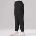 thumbnail image 4 of Klisyaur Boys Sweatpants Elastic High Waist Fall Winter Joggers Casual Athletic Soft Pants with Zipper Pockets, 4 of 7