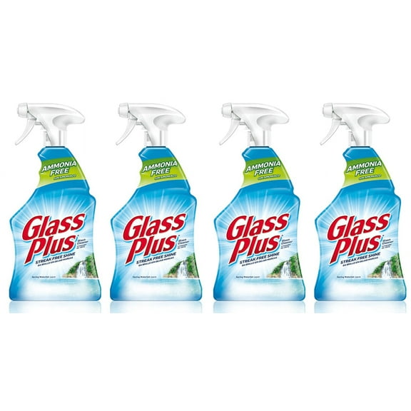 Glass Plus Glass Cleaner, 32 fl oz Bottle, Multi-Surface Glass Cleaner (Pack of 4)