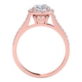 thumbnail image 3 of Aonejewelry 1/2 Ct. Halo Engagement Diamond Ring Crafted In 14k Solid Rose Gold, 3 of 4
