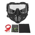 thumbnail image 1 of Protector facial completo con gafas de protección, ligero, resistente a impactos, para juegos CS, actividades al aire libre, lente transparente, 1 of 9