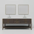 thumbnail image 4 of Norwalk 84 in W Brown Oak Double Vanity, Cultured Marble Top, Faucet Set, & 36 in Mirrors, 4 of 9