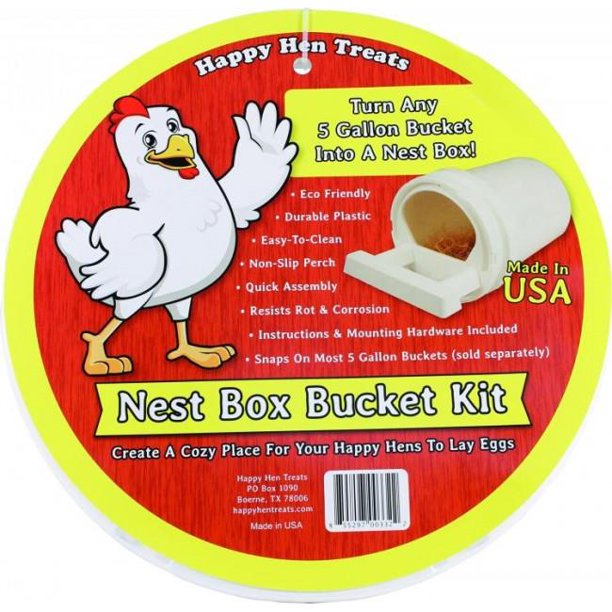 Durvet Happy Hen 698885 Nest Box 5 Gallon Bucket Kit White
