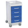 thumbnail image 5 of TrippNT 51087 Almond Polyethylene Compact 4 Drawer Locking Cart - 14 x 27 x 19 in., 5 of 7