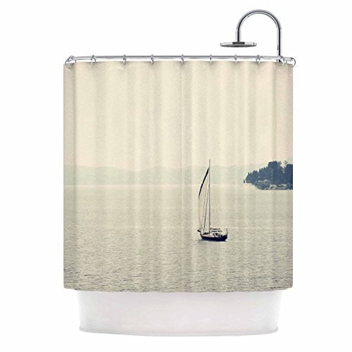 Kess Inhouse Sylvia Coomes Hazy Sea, Kess Shower Curtains