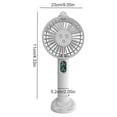 thumbnail image 5 of Ventilateur Portatif Rechargeable 2000 mAh Ventilateur Portatif Rechargeable avec Support 3 Pulvérisations Réglables Ventilateur Personnel Blanc, Ventilateur Personnel Portatif, 5 of 5