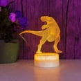 thumbnail image 4 of YSTIAN 3D Dinosaur Night Light Lamp Illusion Night Light 7 Color Changing Touch Switch Table Desk Decoration Lamps Gift Acrylic Flat ABS Base USB Cable Toy, 4 of 4