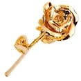 thumbnail image 2 of Flor de rosa chapada en oro de 24 quilates para adornos de decoración de cumpleaños del séptimo día doble Khall Rosa, 2 of 6