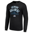thumbnail image 2 of Men's Starter  Black Colorado Avalanche Puck Long Sleeve T-Shirt, 2 of 3