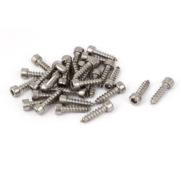 30 piezas de tornillos autoperforantes de cabeza hexagonal de acero inoxidable M5x20mm