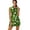 Ladybird and Shamrock, variant on COEQINE Shamrock and Daisy Floral Print Women's Golf Dress for St. Patrick's Day Sleeveless V-Neck Athletic Dresses with Shorts 2 Pockets Quick Dry Zip Up Tennis Outfits with 2 Pieces, XS