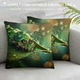 thumbnail image 3 of Orinice Bug Leaf Water Droplets Graphic Decorative Throw Pillow Cover for Home Couch Living Room Bed Sofa Car Bedroom - Year-Round Pillowcase 1PC 12x12in, 3 of 5