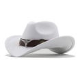 thumbnail image 1 of Chapeau de Cowboy en Denim Western Classique avec Dessus Courbé et Grand Bord pour Extérieur, 1 of 2