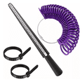 thumbnail image 1 of Juego De Medidor De Anillos Y Anillero De Plástico, 3 Piezas violeta, 1 of 5