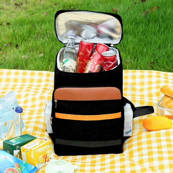 Bolsa térmica de doble hombro para hombre y mujer, Oxford de gran capacidad, impermeable, reutilizable, para el trabajo, viajes y actividades al aire libre.