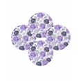 thumbnail image 7 of 13 Inch Round Placemats Set of 4, Purple Ombre Spring Floral Non Slip Heat Insulation PP Table Mats, Summer Botanical Flowers Washable Place Mats for Kitchen Dining Party Table Decor, 7 of 7