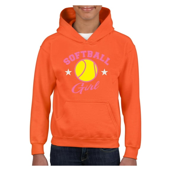 IWPF - Big Girls Hoodies and Sweatshirts - Softball Girl