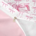 thumbnail image 4 of meiyoeat Pink Cute Bowknot Duvet Cover Set For Girls,Dreamy Bow Tie Monogram Print T Bedding Full For Kids,pink Reversible,3 Pieces(No Comforter), 4 of 6