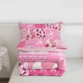 thumbnail image 6 of jejeloiu Pink Western Cowgirl Twin Comforter Sets Kids,Girly Patchwork Plaid Buffalo Bedding Set,Reversible,2pcs, 6 of 8