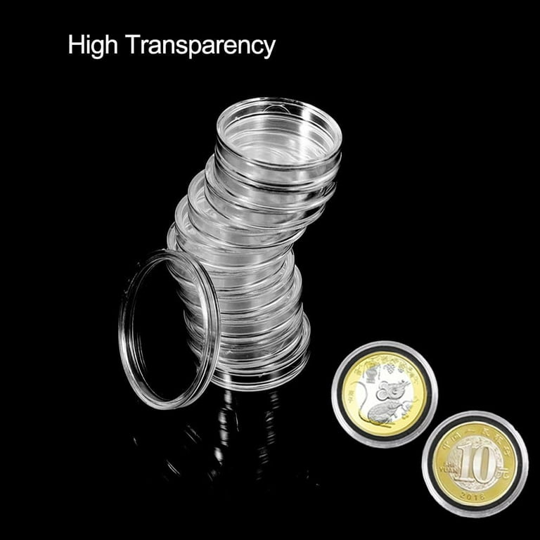 NOGIS 100 Pieces 30mm Coin Capsule,5 Sizes Protect Gasket