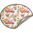 thumbnail image 5 of Coolnut Autumn Harvest Truck Christmas Tree Mats Waterproof Tree Skirt, Watercolor Pumpkin Xmas Tree Stand Tray Mat Floor Protector Pad for Holiday Party Decoration, 28.3", 5 of 6