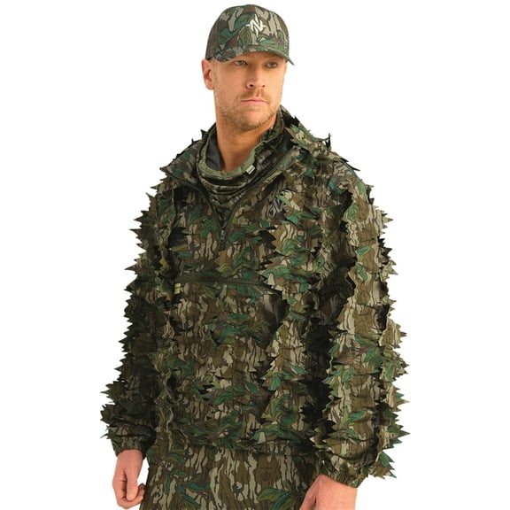 Nomad Leafy Quarter Zip Shirt Mossy Oak Green Leaf XL/2XL