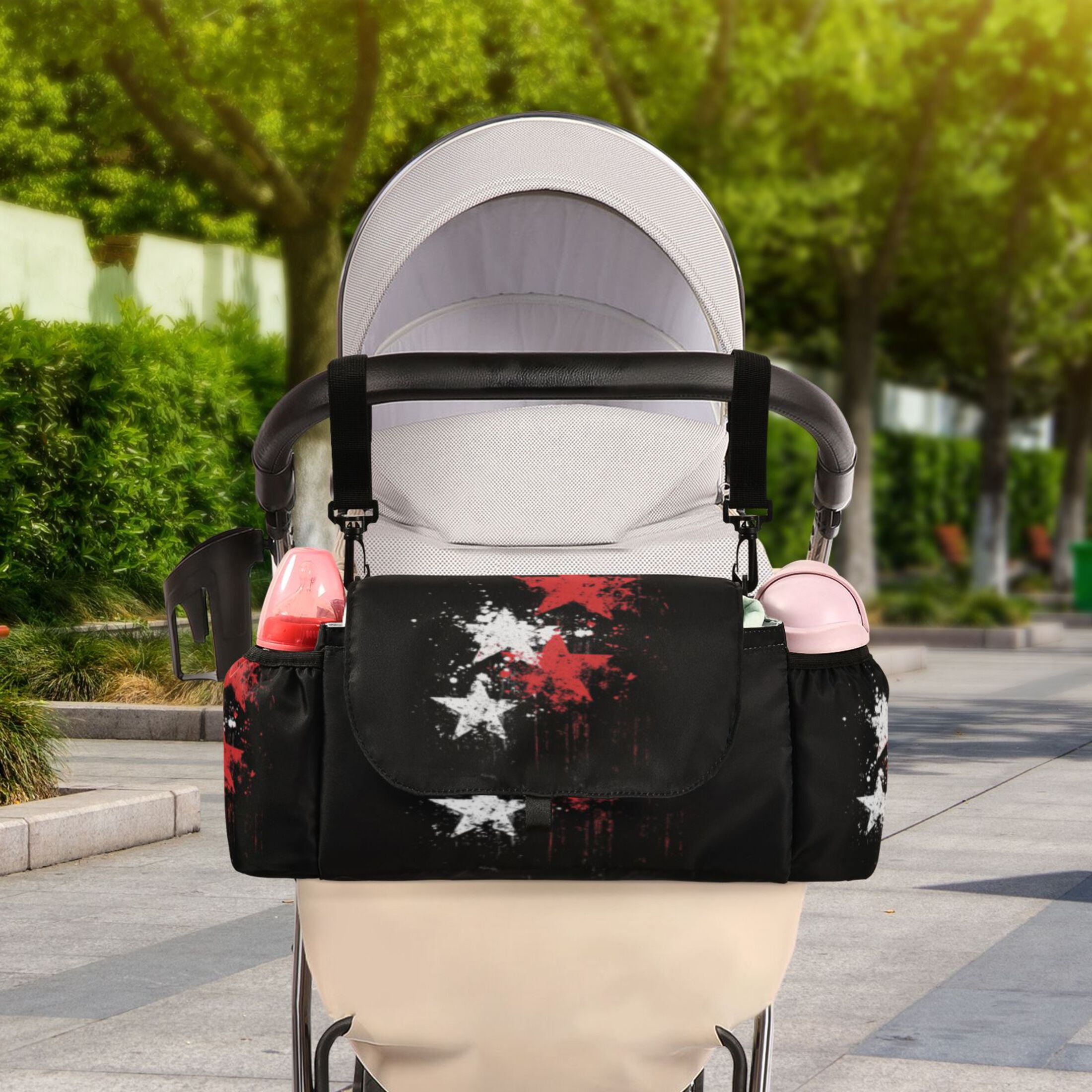 DIXRUYEE Stroller Organizer Scattered Stars Printed
