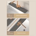 thumbnail image 5 of 2-Piece Diatomite Sink Faucet Absorbent Pad - Super Absorbent Drying Mat for Kitchen & Bathroom, 40cm x 10cm, Quick-Dry Faucet Guard with Hole, Multi-Use Storage Organizer for Toothbrushes & Cups, 5 of 5