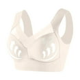 thumbnail image 3 of Gamivast at Bras for Women Full Support Gathered Everyday Bras no Underwire 2025 Plus Size Bra Comfortable Soft Push Up Bras Beige XXXXL Past, 3 of 6