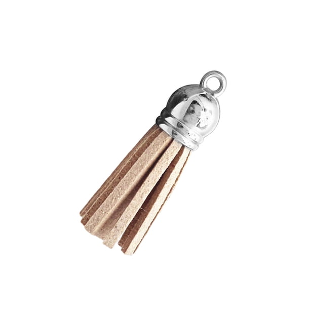 Matsuzay 28 piezas llavero dijes creativo delicado llavero colgante borlas Simple bolso decoración borla artesanía decoración DIY accesorio Artesanía Beige obscuro Matsuzay HA059646-17B