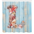 thumbnail image 3 of Ambesonne Letter L Shower Curtain, Ocean Inspired Theme, 69"Wx84"L, Dark Coral Pale Blue, 3 of 3