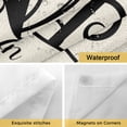 thumbnail image 4 of No Hook Shower Curtains with Detachable Snap-in Liner Set, Letter N Waterproof Hotel Style Bathroom Shower Curtain, Monogram Words Breathable Mesh Top Window Bath Curtains 36''x72'', 4 of 9