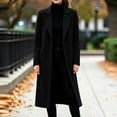 thumbnail image 4 of cocolona Womens Long Coat for Women Fall Winter Long Sleeve Lapel Trench Coat Oversized Elegant Trendy Jacket, 4 of 7