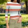 thumbnail image 2 of LIaqionyy Womens 3/4 Sleeve Crop Tops Slim Shirts Spring Fashion Outfits Thermal Undershirts Clothes, 2 of 7