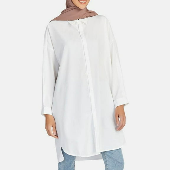 Taylonsss Women'S Solid Color Lapel Casual Long-Sleeved Pocket Shirt