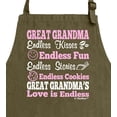 thumbnail image 2 of ThisWear Great Grandma's Love is Endless Apron for Kitchen Two Pocket Apron Military Green, 2 of 7