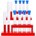 thumbnail image 1 of WORGEOUS 1 Establecer tubos de prueba de laboratorio Viálicos de experimento de viales con estante de almacenamiento, 1 of 8