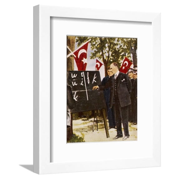 Ataturk Reforms Language, World Culture Framed Art Print Wall Art Sold by ArtCom