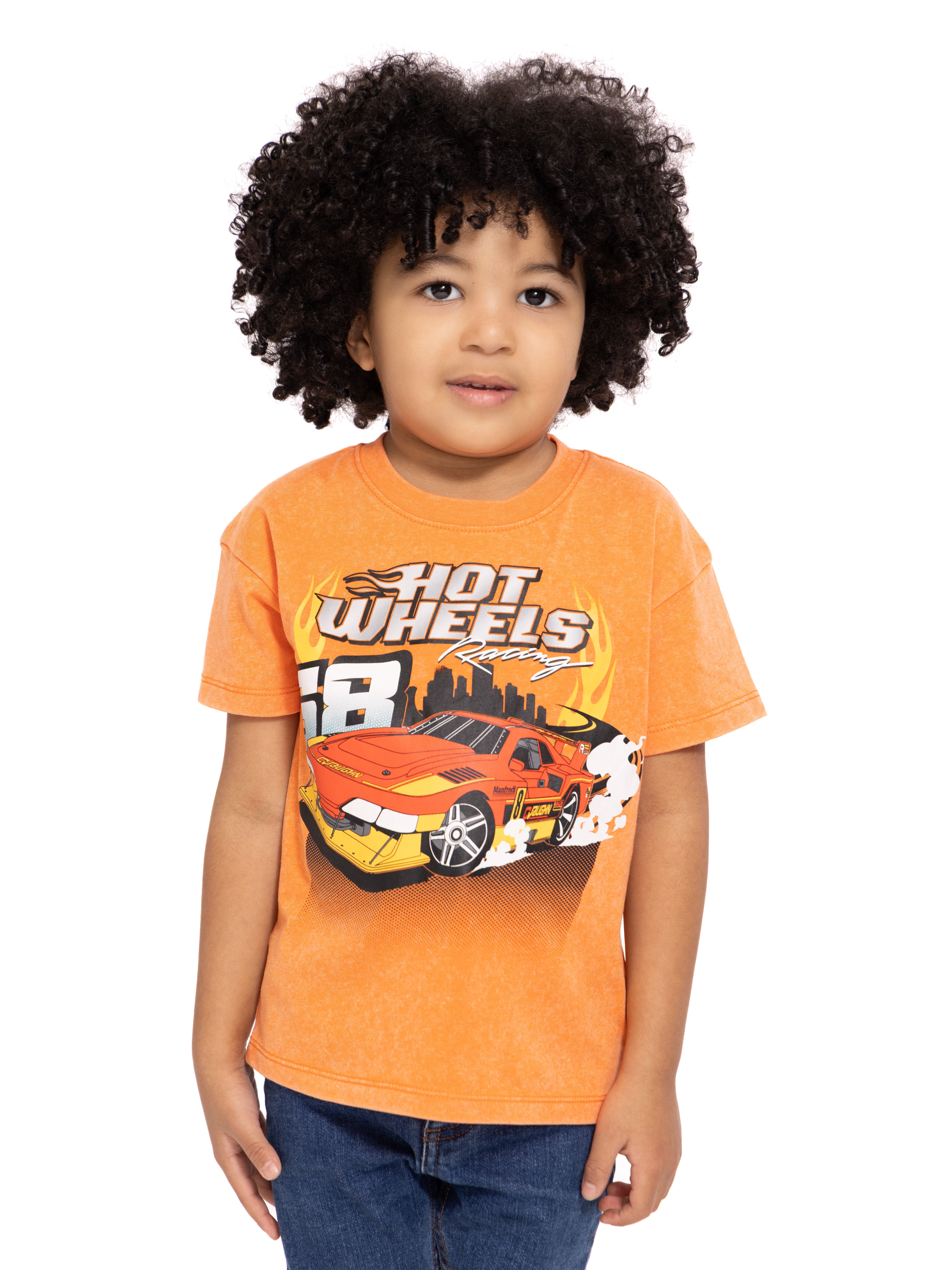 Hot Wheels Toddler Graphic Crewneck Tee with Short Sleeves, Sizes 12M-5T