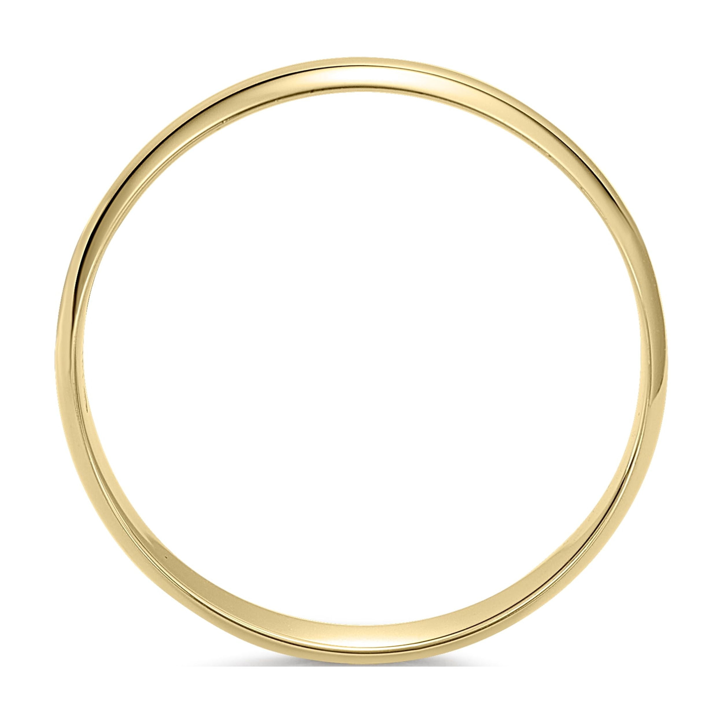 Men's Solid 10K Yellow Gold 4mm Traditional Classic Plain Wedding Band (Available Ring Sizes 7-14) Size 7