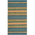 thumbnail image 2 of SAFAVIEH Montauk Maisy Striped Soft Braided Cotton Area Rug, Blue/Orange, 3' x 5', 2 of 6