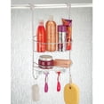 thumbnail image 2 of mDesign Steel Portable Over Door Hanging Shower Caddy Storage Organizer - Satin, 2 of 6