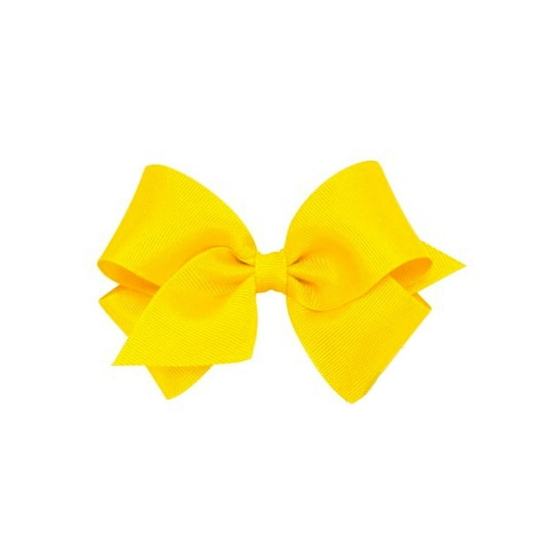 Moño pequeño grosgrain azul Wee Ones amarillo 7662-BL