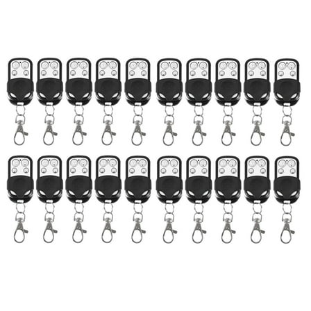 20Pcs 433MHz Universal Remote Control 4-Button Fixed Code Clone Remote for Gates and Garages Easy Setup