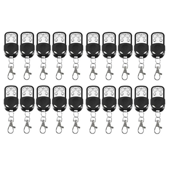 20Pcs 433MHz Universal Remote Control 4-Button Fixed Code Clone Remote for Gates and Garages Easy Setup