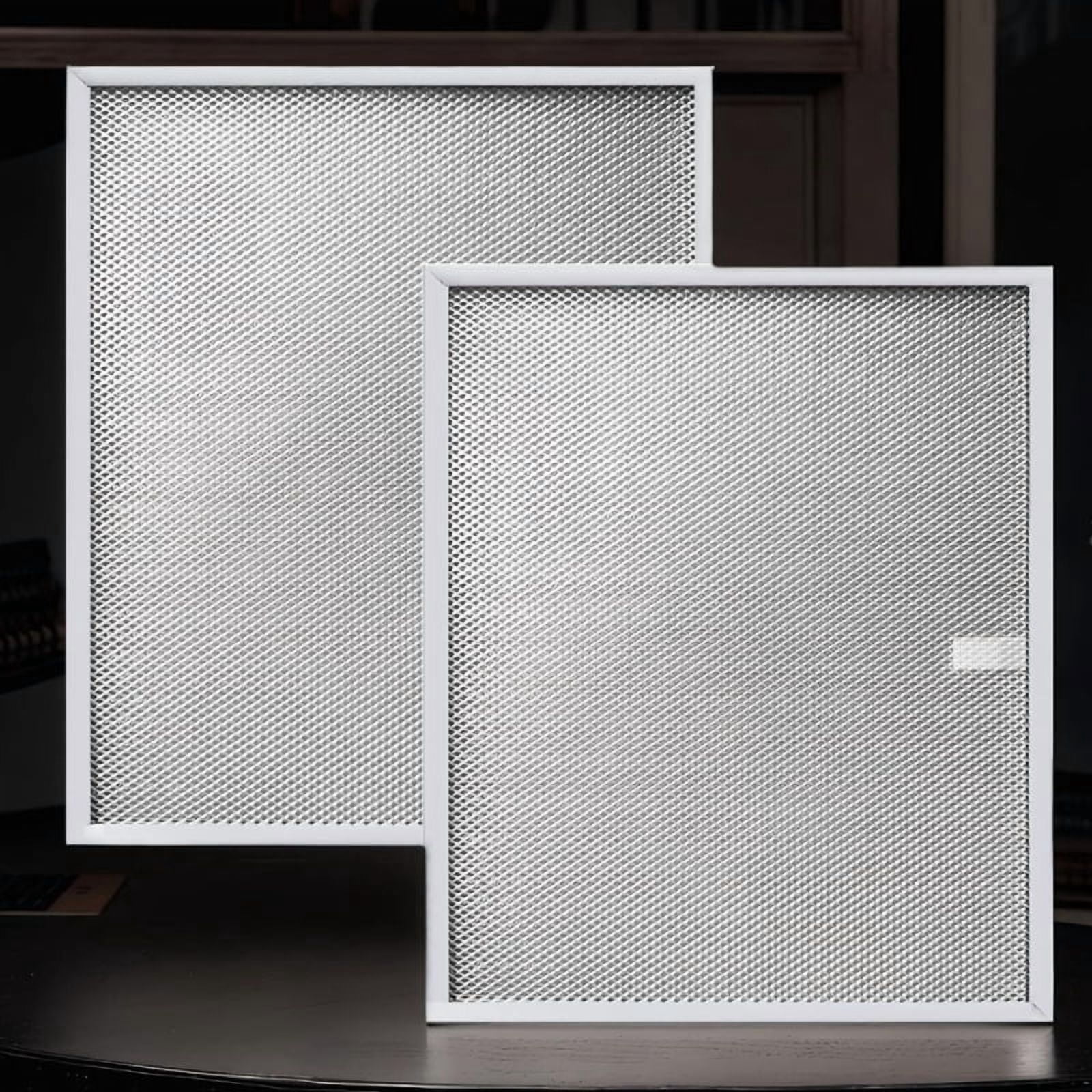 Pack of 2 High Efficiency Metal Range Hood Filter Kitchen Absorber Filter Metal Texture Suitable for Various Models