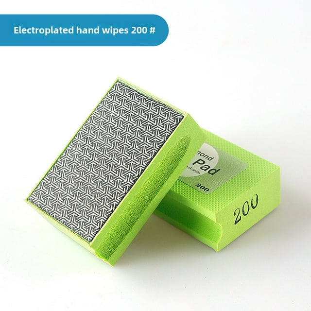 Brand-Assured Handheld Diamond Polishing Block for Tile, Rock Slab, Glass & Stone Edging – Lightweight 66g Metal Alloy Tool with Electroplated 200# Grit, Machine-Free Manual Use, Customizable for