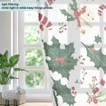 thumbnail image 4 of Yayeee Window Curtains Light Filtering 63"x42" Grommet Panel Pair Home Living Room Decor, White Christmas Holly, 4 of 7