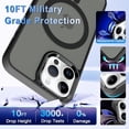 thumbnail image 4 of Translucent Matte Case for iPhone 15 Pro Max Case[Compatible with Magsafe] Magnetic Slim Fit Shockproof Anti-Scratch Full Body Protective Phone Case for 15 Pro Max-Black, 4 of 12